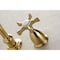 Kingston Brass KS3027NX Two-Handle Wall Mount Tub Faucet, Brushed Brass KS3027NX - alternate 2